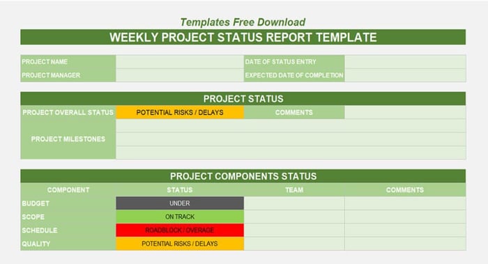 progress report template