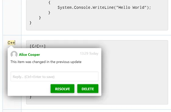 Easy and transparent review process, image 2 – ClickHelp Use Cases
