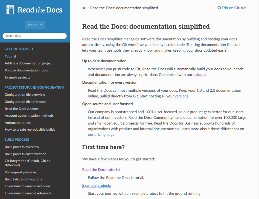 read the docs guide
